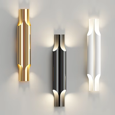 Modern Wall Lamps in Gold Black and White for Contemporary Indoor Lighting 3d model