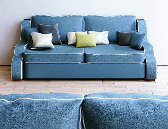 Modern double sofa 3d model