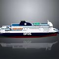 DFDS White And Blue Modern Passenger Ferry Water Transport Exterior Design