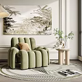 Modern single sofa 3d model
