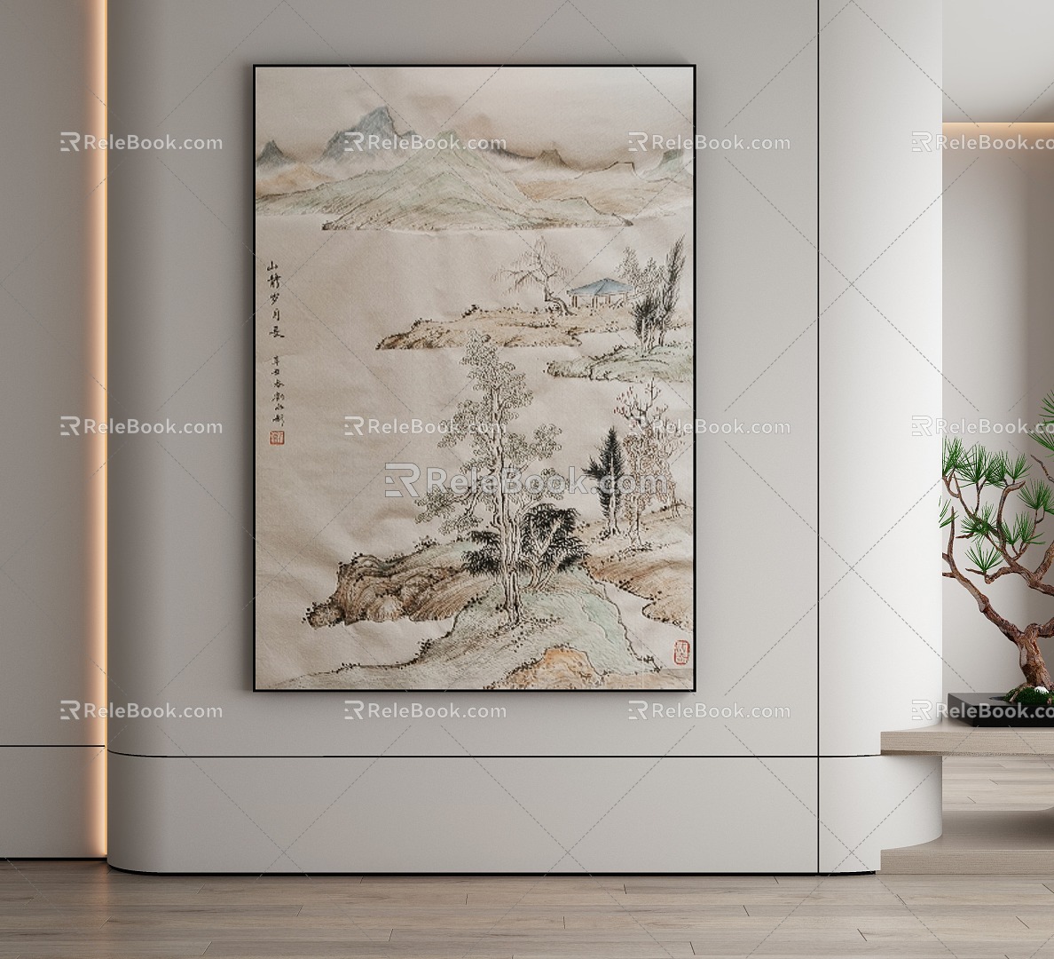 New Chinese Decorative Painting 3d model