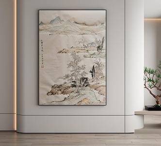 New Chinese Decorative Painting 3d model