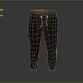 Dark Gray Drawstring Jogger Pants With Side Stripes And Elastic Waistband