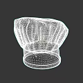 White Chef Hat 3D Model Design For Professional Culinary Kitchen Accessory 3d model