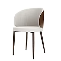 Modern Style Dining Chairs With Wooden Legs And Black White Upholstered Seats