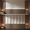 Bedside background wall modeling wall hard package soft package wall panel 3d model