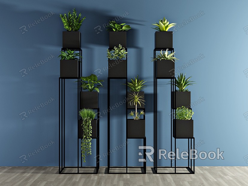 modern potted plant green plant model