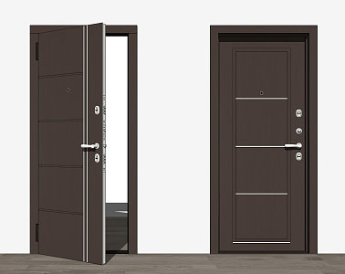 Modern door entry security door 3d model