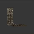 Medieval Stone Archway Building With Wooden Door And Stone Masonry Details
