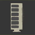 Beige Industrial Electronic Electrical Equipment With Ventilation Grille Side Labels And Stand Base