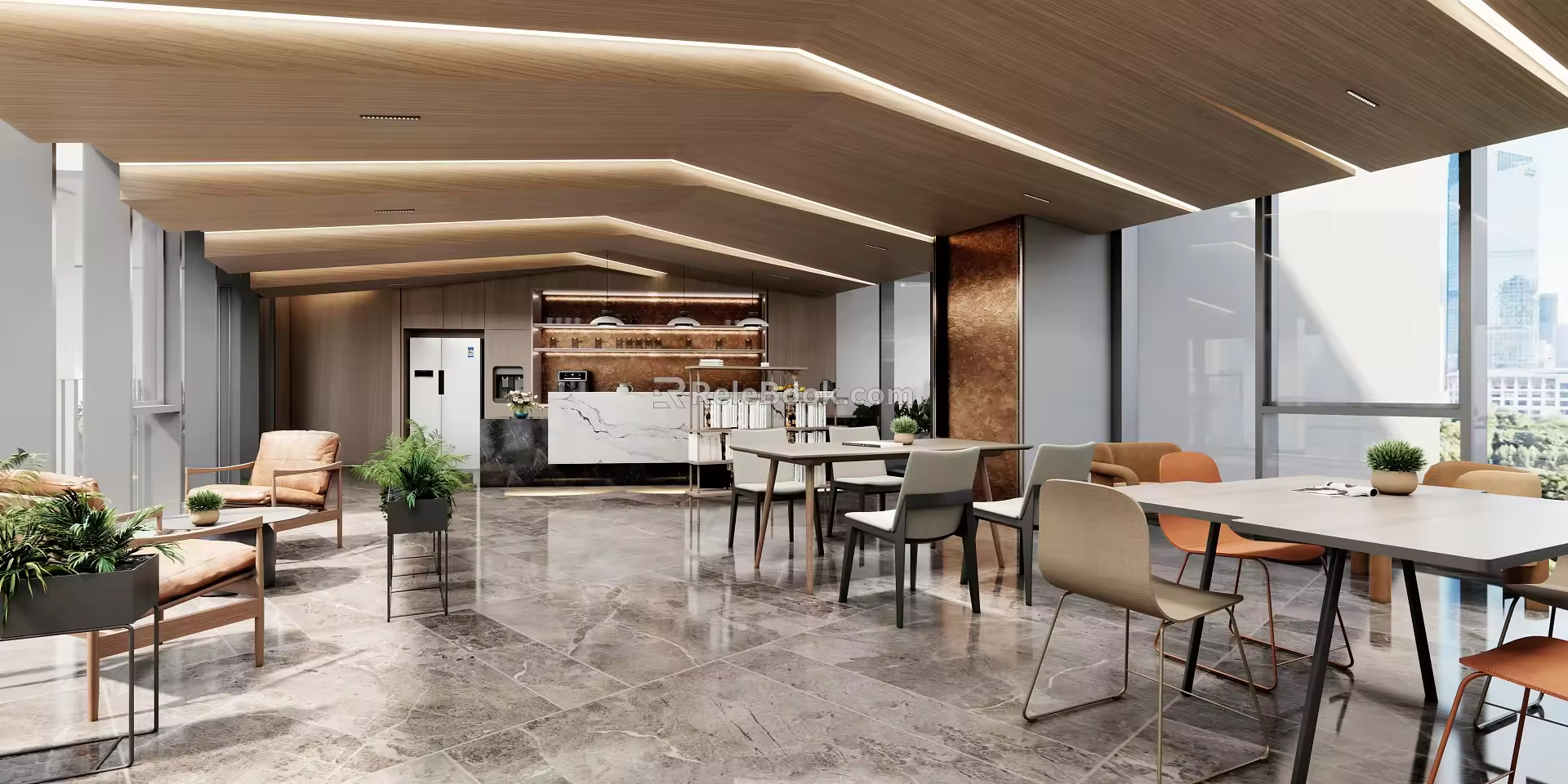 Modern multi-function area 3d model