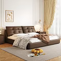 Modern Double Bed 3d model