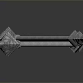 Decorative Metal Crossed Arrows as Weapon with Intricate Design Details