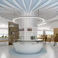 Modern Library Simple Library Reading Room 3d model