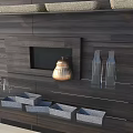 Modern Kitchen With Gray Cabinets Blue Wall Wooden Accent Countertop Sink And Stove