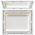 Modern Minimalist Ceiling Design With Recessed Lighting And Clean White Frame Lines 3d model