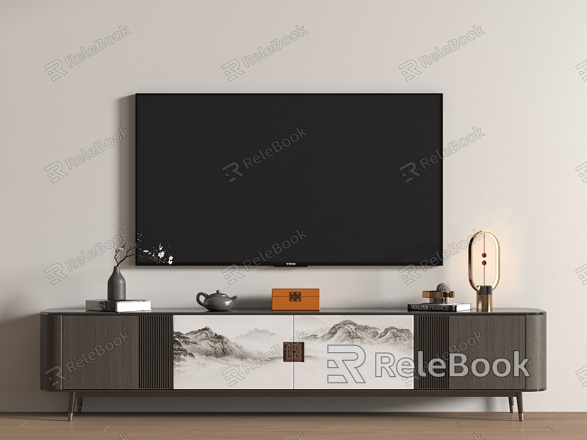 New Chinese TV Cabinet New Chinese TV Cabinet model