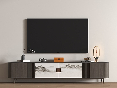 New Chinese TV Cabinet New Chinese TV Cabinet 3d model