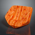 Orange Wood Grain Leisure Chair With Unique Modern Design And Comfortable Shape