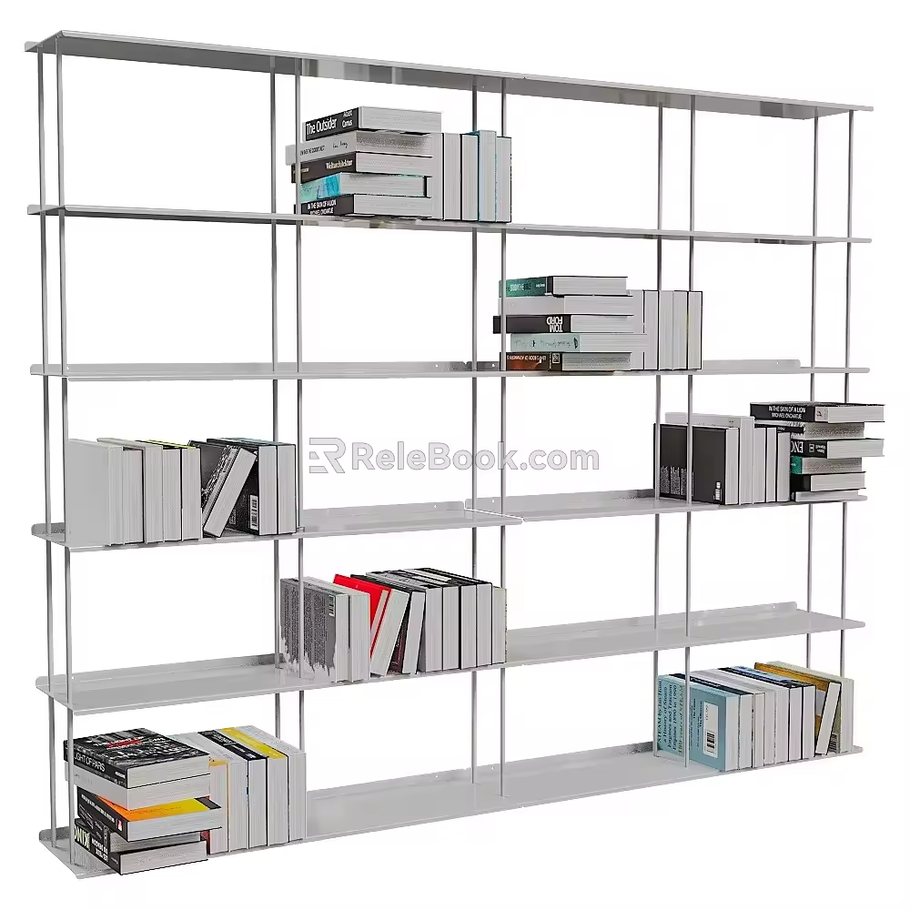 Bookshelf Storage Rack 3d model