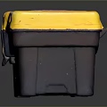 Toolbox tin box iron box plastic box container realistic 3d model