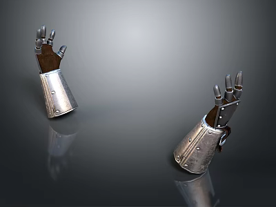 Hand Armor Metal Gloves Hand Armor Hand Armor Metal Hand Armor Military Articles 3d model