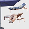 Modern outdoor lounge chair 3d model