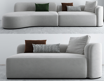 Modern Combination Sofa Multiplayer Sofa 3d model