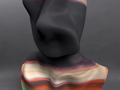 Abstract Decorative Ornament Set With Multilayer Color Striped Design For Modern Home 3d model