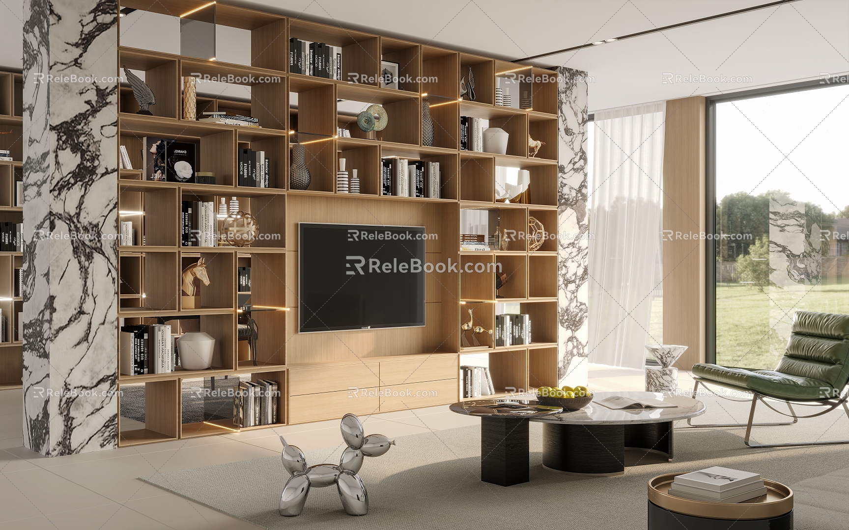 modern living room 3d model