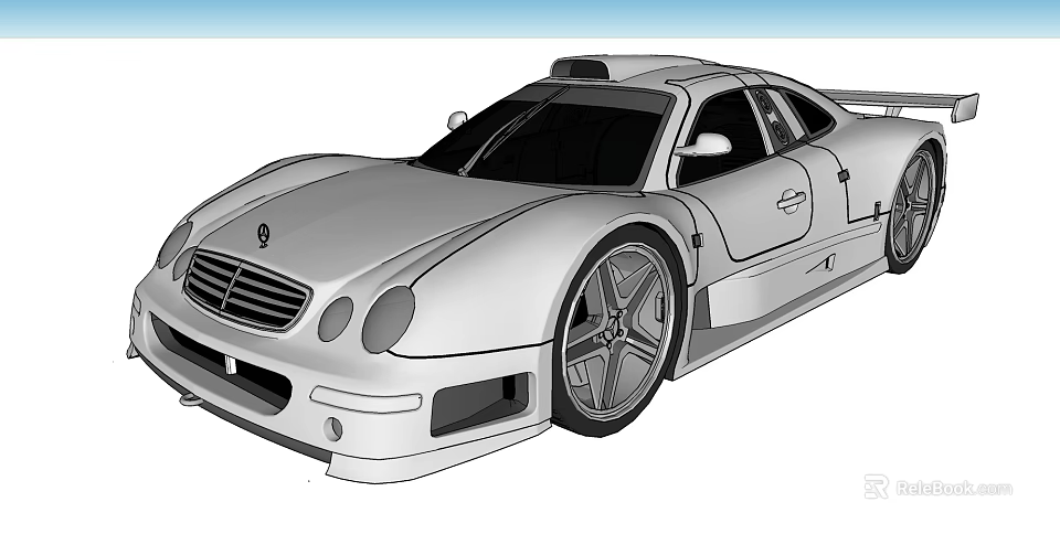 Modern Silver Sports Car With Sleek Aerodynamic Design And Alloy Wheels 3d model 