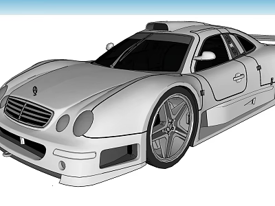 Modern Silver Sports Car With Sleek Aerodynamic Design And Alloy Wheels 3d model
