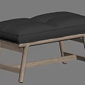 Modern Shoe Changing Stool Shoe Changing Stool Bed End Low Stool Bench 3d model