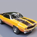 American Retro Car sports car Muscle Car Chevrolet 3d model