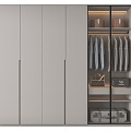 Light Luxury Wardrobe Decorative Cabinet to Top Adult 3d model