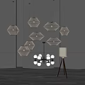 Modern lamp combination chandelier 3d model