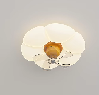 Modern Cream Fan Light 3d model