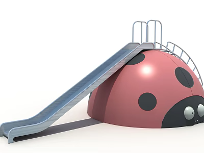 Fun Ladybug Shaped Playground Equipment With Slide And Stairs For Kids 3d model