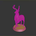 Golden Deer Statue With Polished Base For Home Decorative Ornament