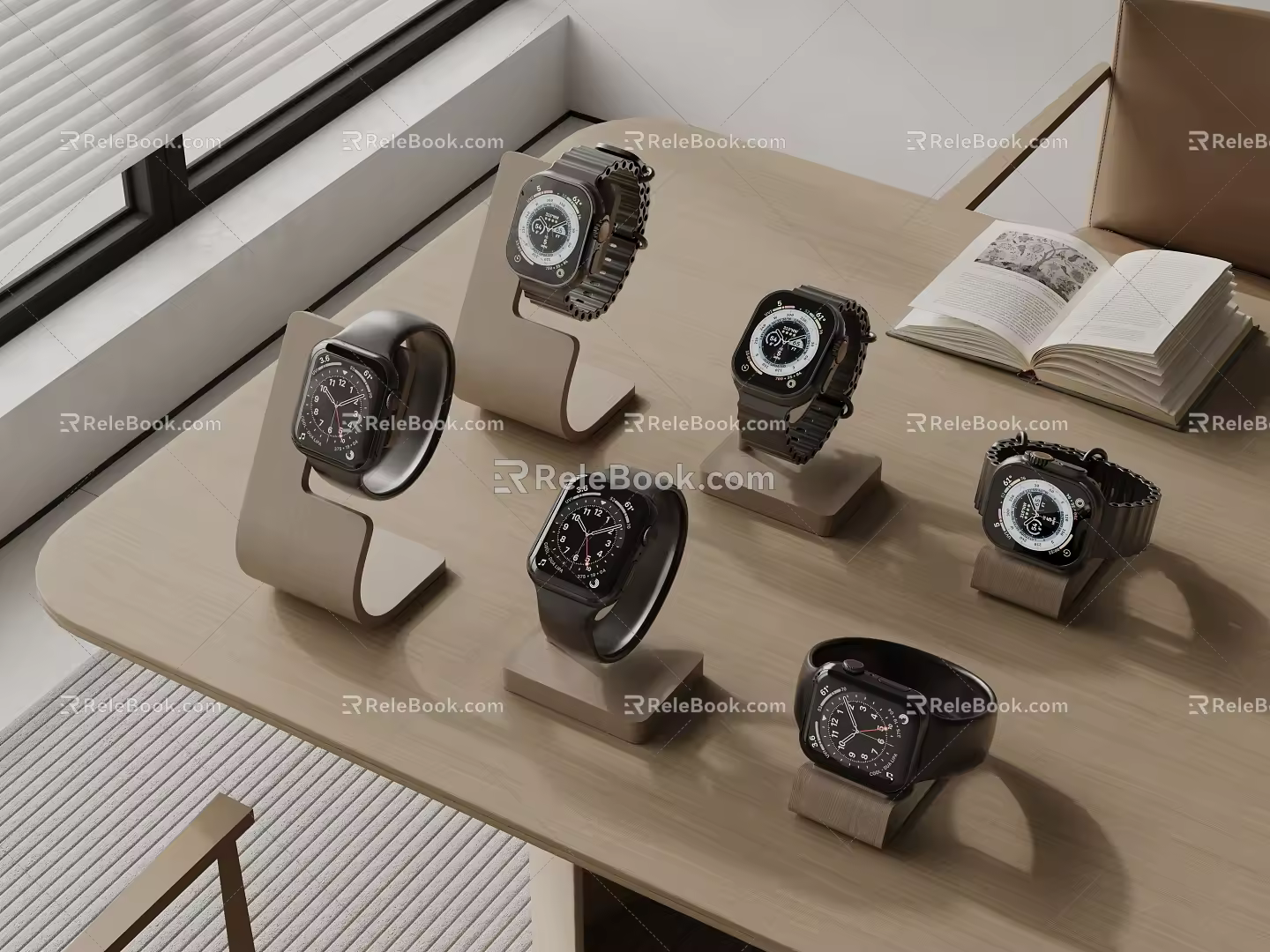 Modern Watch Display Watch Stand Smart Watch 3d model