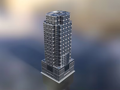 Modern High Rise Office Building With Glass Windows And Contemporary Architectural Design 3d model
