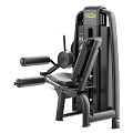 Black Leg Exercise Fitness Machine With Padded Seat Armrests And Weight Stack