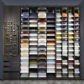 Fabric Store With Various Colorful Fabric Samples And Organized Texture Displays 3d model