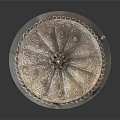 Elegant Metallic Ornamental Decor Set With Intricate Circular Pattern And Central Accent