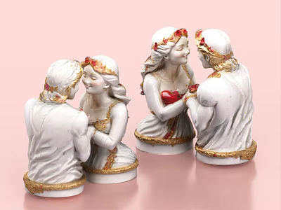 Love Ornaments Peach Heart Valentine's Day Beauty Valentine's Day Ornaments Wedding Ornaments Wedding Ornaments Tanabata Ornaments 3d model
