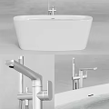 Modern White Freestanding Bathtub Interior With Sleek Chrome Faucet Design