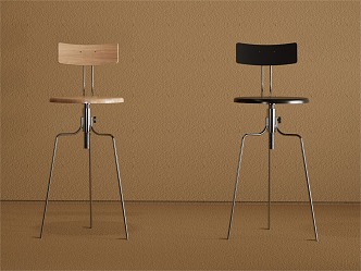 Ant lifting bar chair high chair solid wood bar stool bar chair 3d model