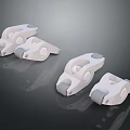 Modern White Furniture Casters With Rolling Wheels And Connecting Structure
