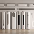 Various Modern Air Conditioner Fans With Wall Mounted And Floor Standing Designs