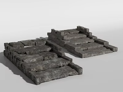 Modern Steps Stone Steps 3d model